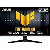 ASUS TUF Gaming VG259QMR5A 25 Inch 1080p 310Hz G-SYNC Gaming Monitor | FreeSync Premium, ELMB Sync, Gaming AI, G-SYNC Compatible, DisplayWidget Center, Fast-IPS, 0.3ms, 99% sRGB, 3yr warranty