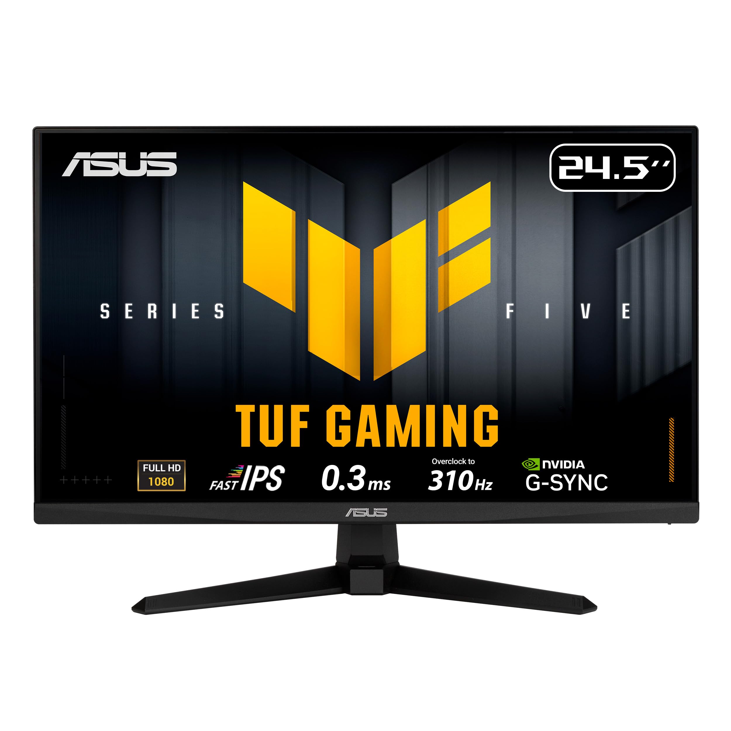 ASUS TUF Gaming Series 5 24.5” 1080P Monitor (VG259QMR5A) - Fast-IPS, 310Hz, 0.3ms, G-SYNC Compatible, FreeSync Premium, Extreme Low Motion Blur Sync, 99% sRGB, DisplayWidget, Gaming AI, 3 yr warranty Image