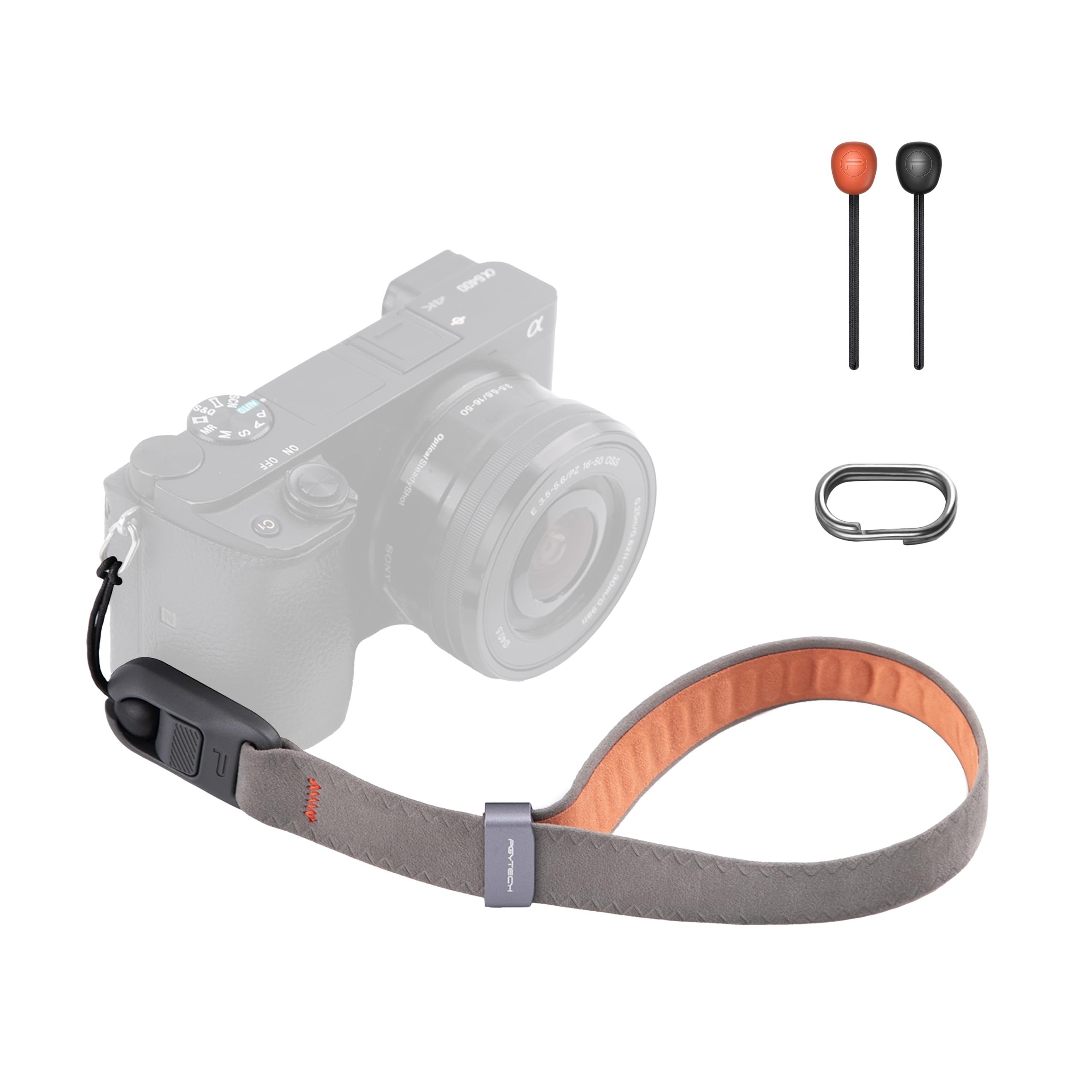 PGYTECH Camera Wrist Strap Air, Adjustable Quick Release Camera Hand Strap Compatible for DSLR or Mirrorless Camera, Oak Grey