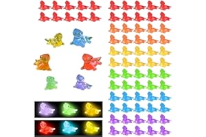 XSCQ 60 Pcs Mini Resin Figures Glow in The Dark Mini Resin Animals Resin Small Lizard Figures Tiny Resin Lizards Set Tiny Resin Animals for Dollhouse Aquarium Decor Garden Planter Landscape DIY