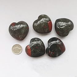 Bacatgem 1 Pcs Natural African Bloodstone Palm