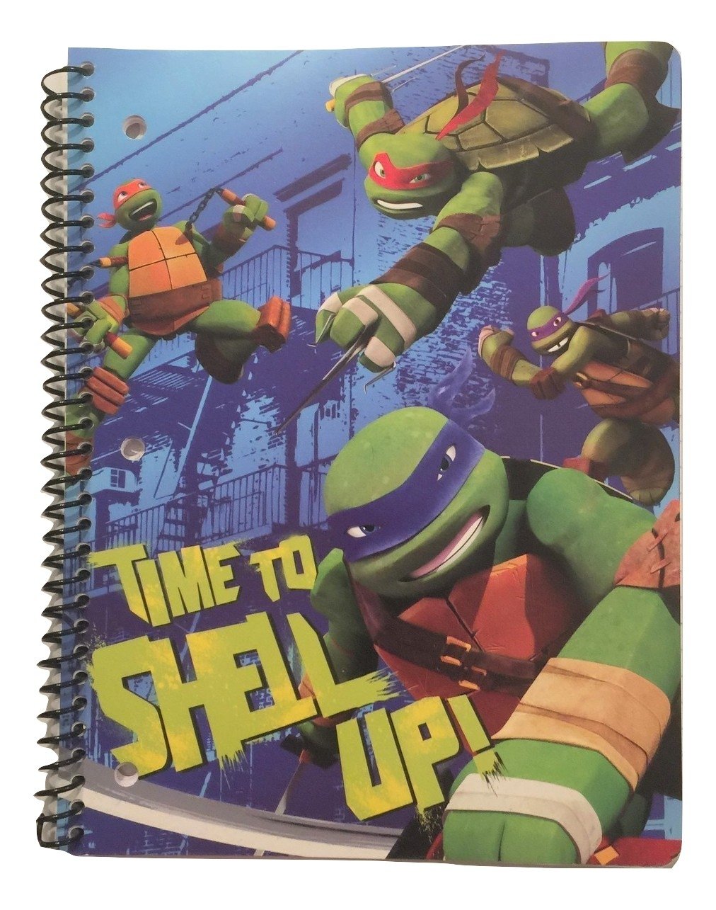 Innovative Design 101 Teenage Mutant Ninja Turtles Wide Ruled Spiral Notebook ~ Time to Shell Up! (8" x 10.5"; 70 Sheets, 140 Pages)