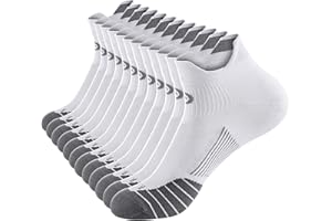 PAPLUS Ankle Compression Sock for Men and Women 2/4/6 Pairs, Low Cut Compression Running Sock with Ankle Support