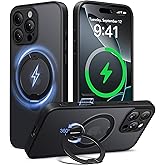Dibrell Magnetic for iPhone 16 Pro Case,[Unbreakable & Magnetic Stand][Military-Grade Protection] [Phone Case Compatible with MagSafe] Slim Translucent Matte Shockproof Phone Cover,Black