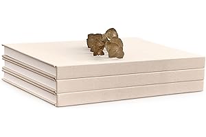 CYPRESS GALLERY Decorative Book Set | Linen Covered Book Set | Set of 3 Real Linen Hardcover Book for Decor | Fashion Designer Books | Home Decor Coffee Table Book Set | Display Books for Coffee Tables (Cream)