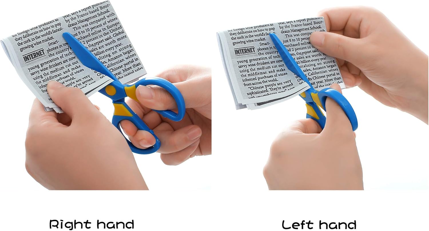 Plastic Safety Scissors, Toddlers Training Scissors, Pre-school Training Scissors and Offices Scissors (3pcs) Kids Paper-Cut (60 Sheets): Home Improvement