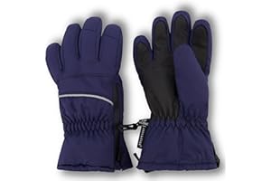 Andy & Evan Kids' Zip Gloves, Waterproof Winter Snow Gloves, Side Zippers, Touchscreen, Ski Snowboard Sledding, Warm Fleece Palms