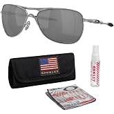 Oakley CROSSHAIR OO4060 Square Shape Sunglasses With Official Eyewear Kit | Men and Women Polarized &bull; Classic Aviator Design &bull; C-5 Alloy Frame &bull; Adjustable Nosepads &bull; Unobtainium Earsocks &bull; 3-Point Fit