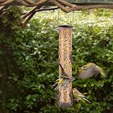 Urban Deco 6 Port Metal Bird Feeder Tube Hanging Weatherproof Coffee view 5