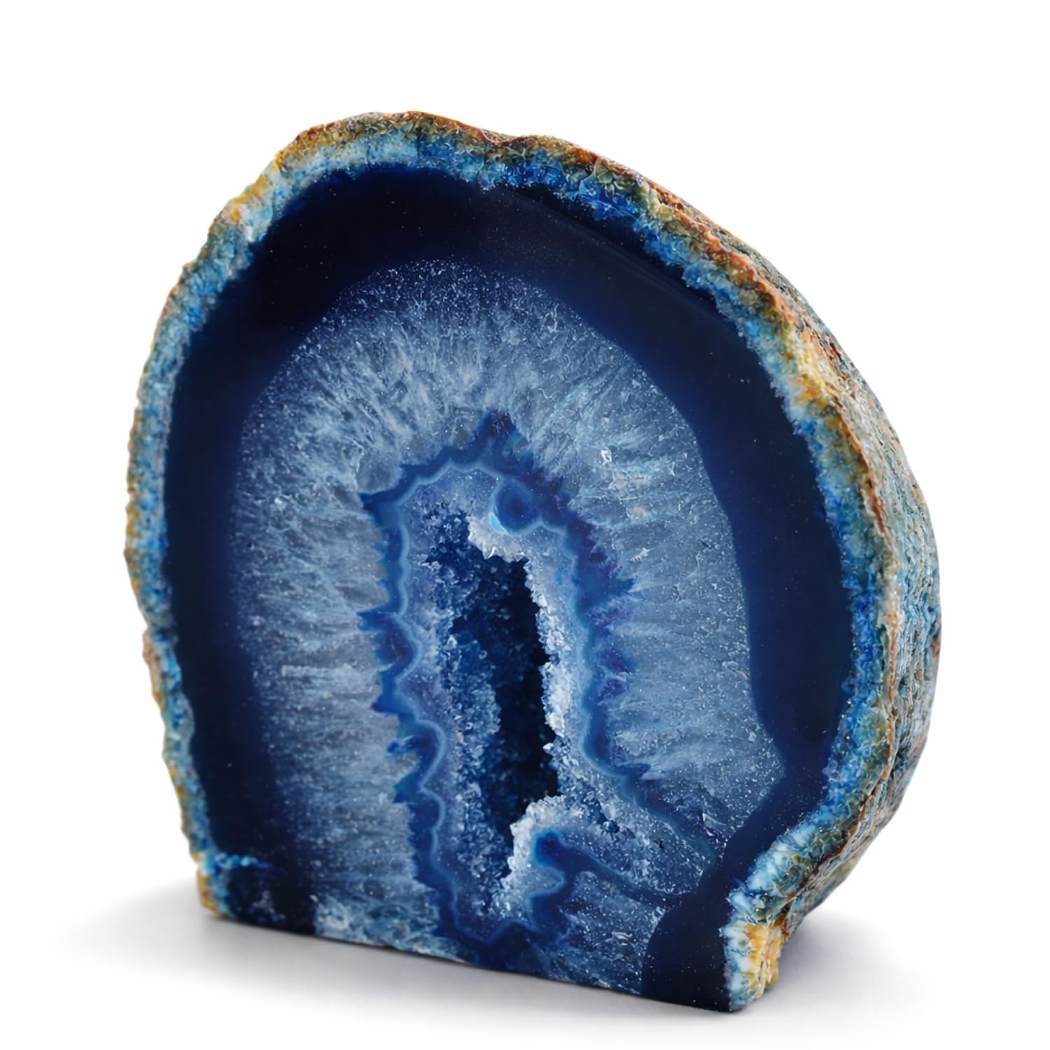 Blue Agate Geode – Natural Quartz Crystal Centre