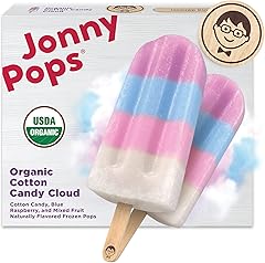 JonnyPops Organic Cotton Candy Cloud Frozen Pops 8ct