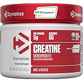 Dymatize 100% Creatine Monohydrate with Creapure, 5g Per Serving, 60 Servings (300g), Creatine for Women and Men, Gluten Free