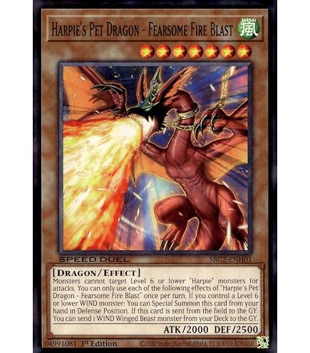 Amazon.com: Yu-Gi-Oh! - Harpie's Pet Dragon (FMR-002) - Forbidden