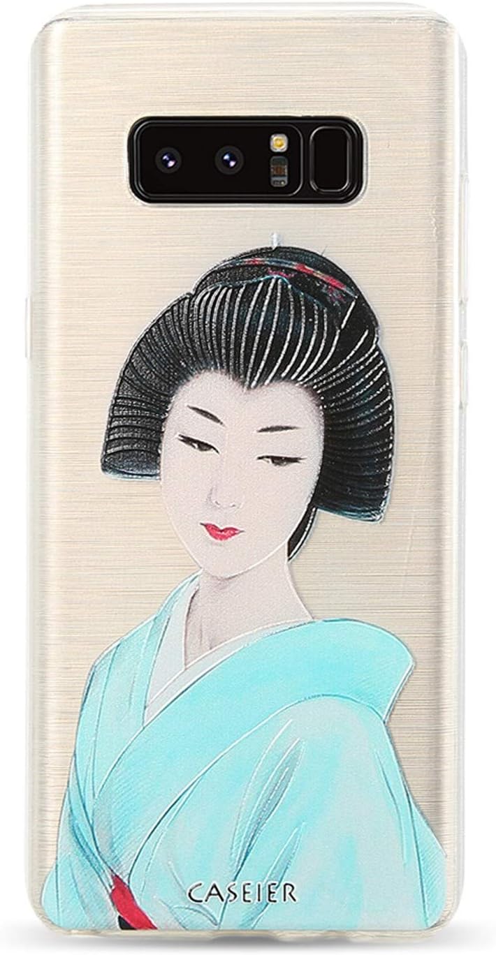 Phone Case for Samsung Galaxy S6 S7 Edge S8 S8 Plus Note 8 Cases Soft TPU Ultra-Thin Japanese Style Cover Vintage Shell (Kimono Girl, for Samsung S8)