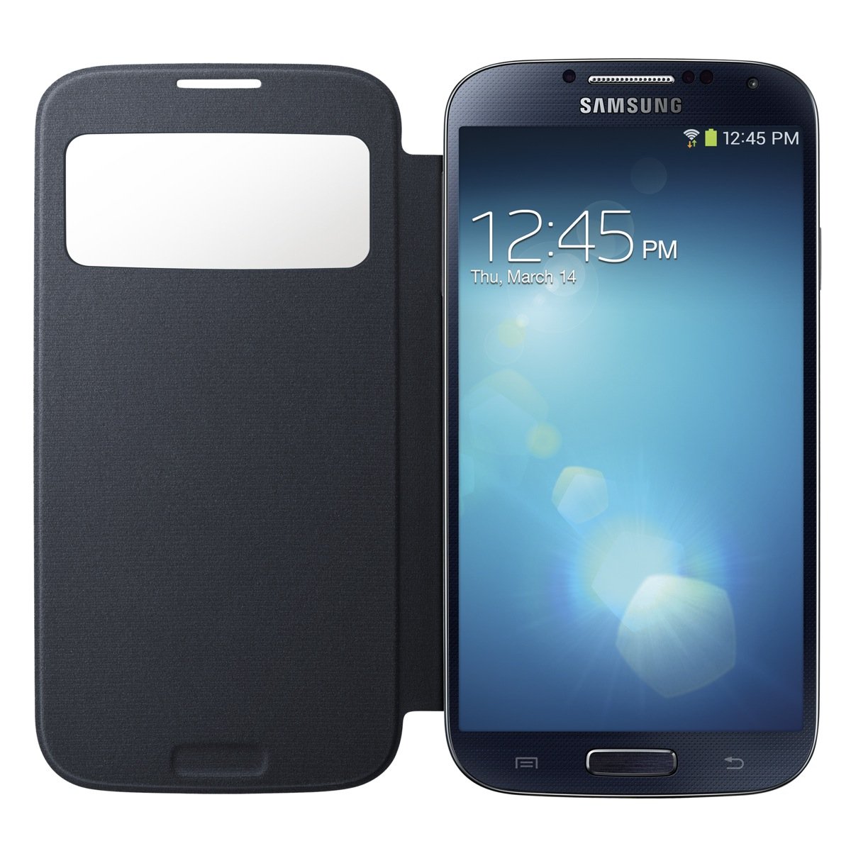 Galleon - Samsung Galaxy S4 S-View Flip Cover Folio Case (Black)