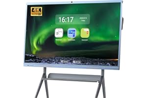 JYXCN 65" 4K Interactive Smart Board for Classrooms - Dual OS Touchscreen with 20MP Camera, 20-Point Multi-Touch & Wireless Sharing (Wall Mount Included)