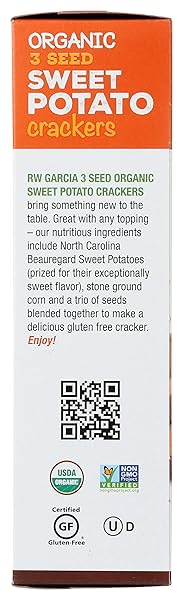 RW GARCIA ORGANIC SWEET POTATO CRACKERS, 5.5 OZ