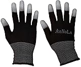 ARNOLA 5 Pairs Black Anti Static Gloves Top Fit