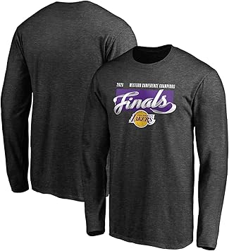 Amazon メンズレイカーズファナティクスブランドヘザーチャコールウエスタンカンファレンスチャンピオンズロッカールーム長袖tシャツ スポーツウェアコットンショート速乾性通気性 Pszh スポーツ アウトドア