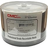 JVC CMC Pro - Powered by TY Technology Watershield Glossy White Inkjet Hub 16X DVD-R - 50-Pack