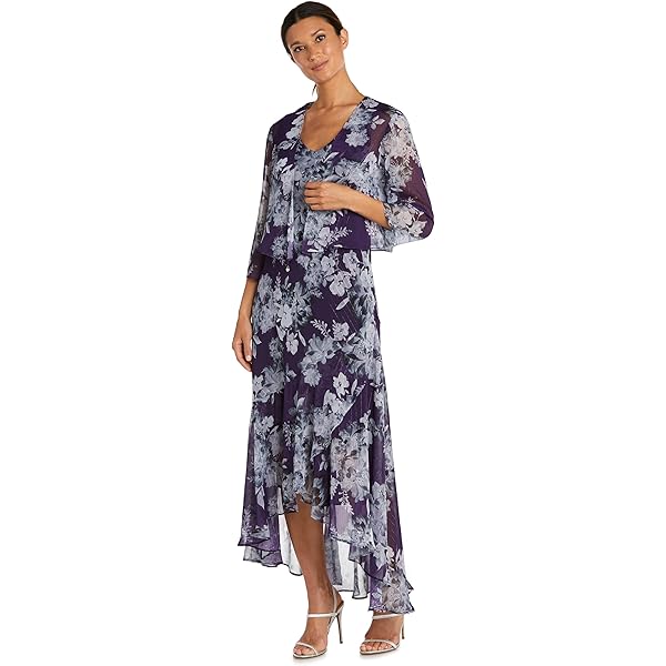 Amazon.com: Alex Evenings Women's Sleeveless Printed Chiffon Midi Spring/Summer Mother of the Bride Dress with Jacket & High-Low Hemline, Ivory and Blue Multi, 4 : Clothing, Shoes & Jewelry Amazon.com: Alex Evenings Women's Sleeveless Printed Chiffon Midi Spring/Summer Mother of the Bride Dress with Jacket & High-Low Hemline, Ivory and Blue Multi, 4 : Clothing, Shoes & Jewelry