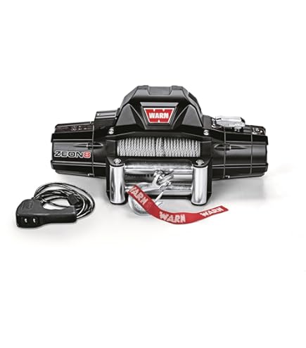 N Amazon.com: Warn 89305 ZEON 8-S Winch with Synthetic Rope - 8000