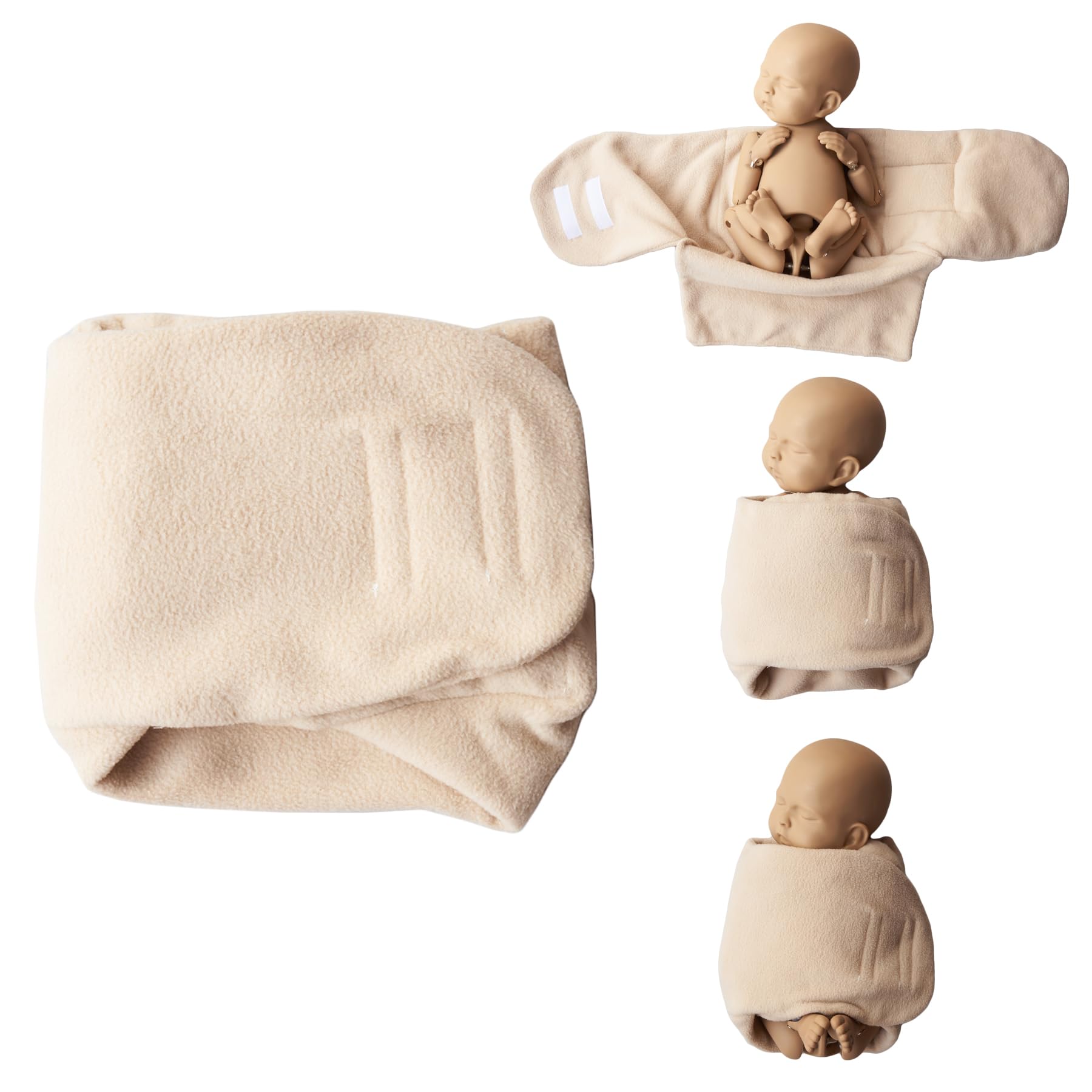 Photo 1 of Zeroest Newborn Photography Props Wrap Pro Mat Quick Wrap for Baby Photoshoot Boy Girl Photo Stuffer Posing Pad Poster (Beige)