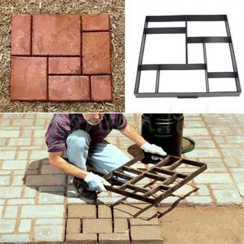 Plastic Mould 60cm X 50cmX 5cm Medium Paving Concrete Stepping Stone Mould Molds Stones Slabs Garden Patio Driveway Pathmate Pavement Mold Patio Path Walk Maker