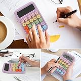 Bimormat Colorful 12 Digit Calculator Purple Candy Keyboard Style Large Display view 5