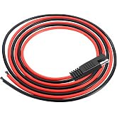 Faoyliye 10AWG SAE Extension Cable, 2 Pin Single Head Quick Release Connect Disconnect Plug,SAE Quick Disconnect Wire Harness for Automotive RV Battery Motorcycle Cars Tractor-1M/ 3.28Ft
