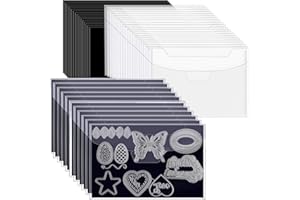 60 PCS Stamp&Die Storage Bag and Rubber Magnetic Sheets,0.5mm Thickeness Magnetic Sheets for Craft Storage,7x5inch Resealable