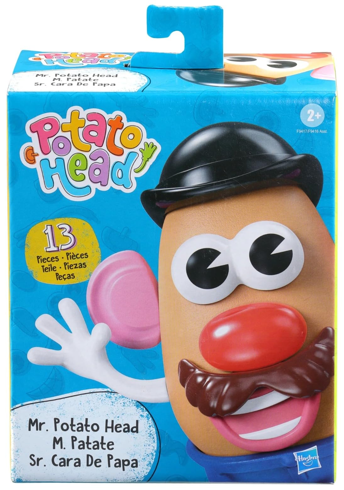 Hasbro Playskool Mr Potato Head Toy, 13 Pieces, Classic Kids Toy, Includes Blue Stand, For Ages 2 and Up