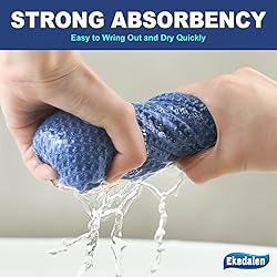 Ekedalen Waffle Weave Microfiber Cleaning Cloth for