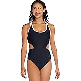 Speedo Womens Swimsuit One Piece Racerback Cut Out