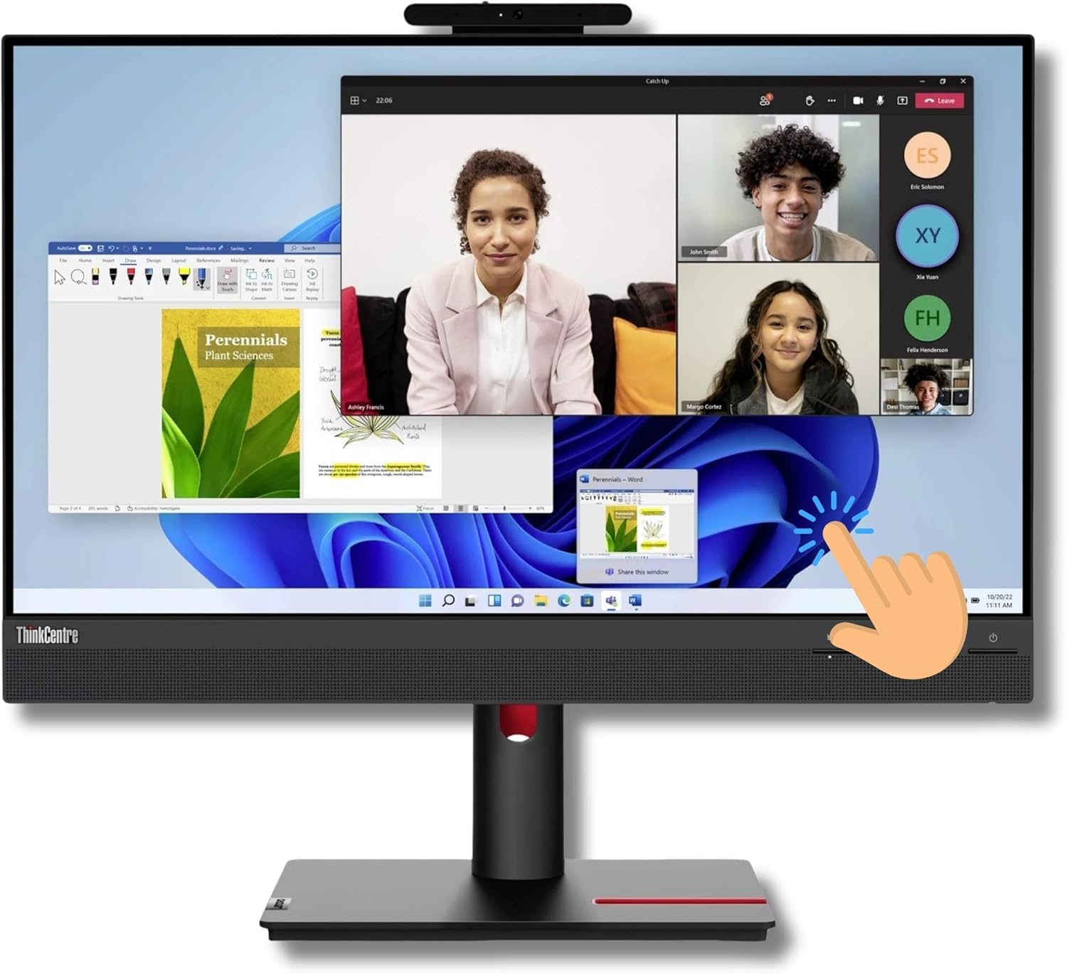 Lenovo All in one 24" Touch screen i5 10500T fino a 3.80Ghz - 16 GB RAM - 1000GB SSD -Windows 11 pro - Office e Business pc usb-c Garanzia 36 Mesi