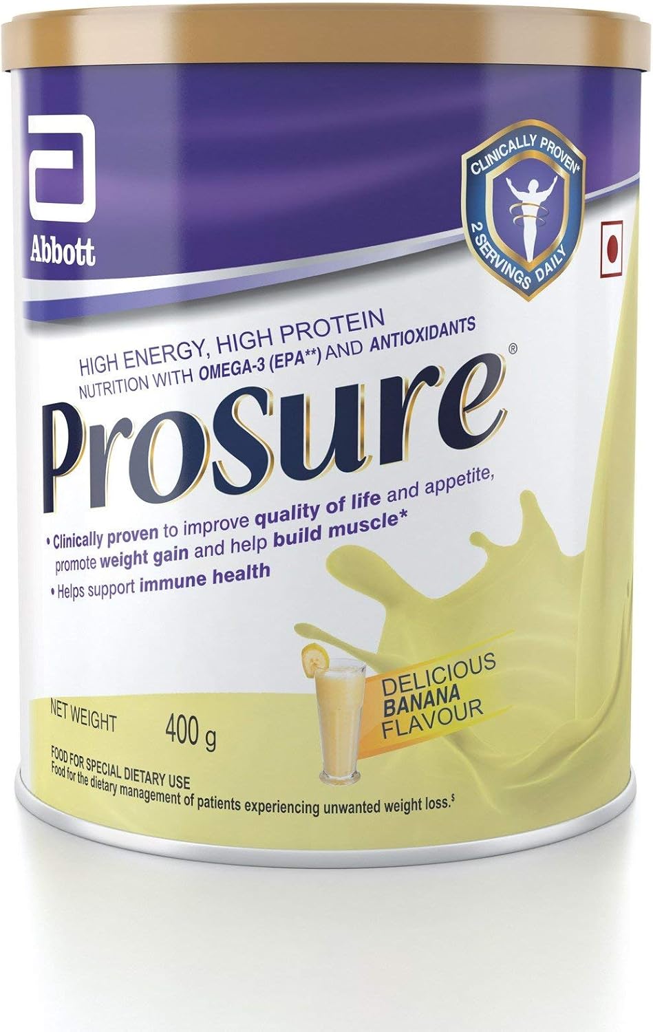 Abbott Prosure 400 gm Banana for Weight Gain Nutrition Cachexia Lean