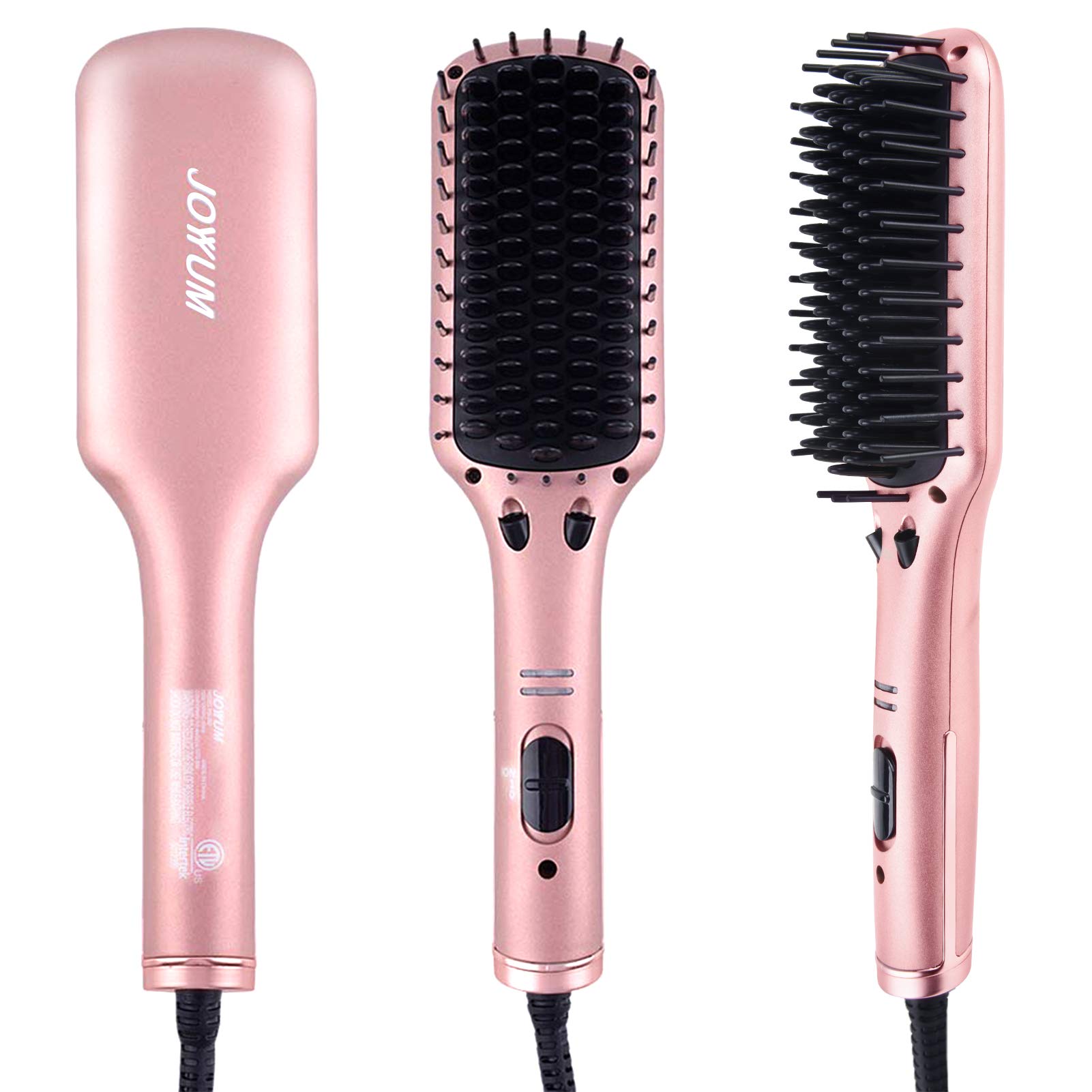 Hair Straightener Brush, JOYYUM Electrical Ionic Heated Irons Hair  Straightening Brush with Fast Heating, PTC Ceramic Technology, Auto  shut-off, Frizz-Free Hot Air Brush for Home Salon, Champane Gold- Buy  Online in Antigua