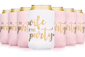 PRAZOLI PRODUCTS Prazoli Bachelorette Can Coolers (12) - Bachelorette Gifts & Party Supplies for Women, Bridal Shower Favors & Decorations