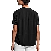 THE GYM PEOPLE Women's Short Sleeve Workout T-Shirts Back Loose Fit Running Yoga Tee Tops