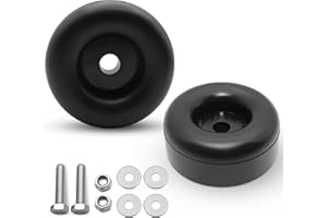 PWEOW Anti Vibration Heavy Duty Rubber Foot, 1 X 2.5 Inch, Shock Pad Fit for Air Compressor or Pressure Washers, Generator, Pumps, Equipment Solid Rubber, with Screw Kits, 2-Pack