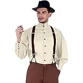 ThePirateDressing Steampunk Victorian Cosplay Costume Mens Seigneur Linen Shirt