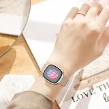 Higgs Strap for Versa 3/4 Sense 2 Rose Gold Mesh Magnetic Band view 7