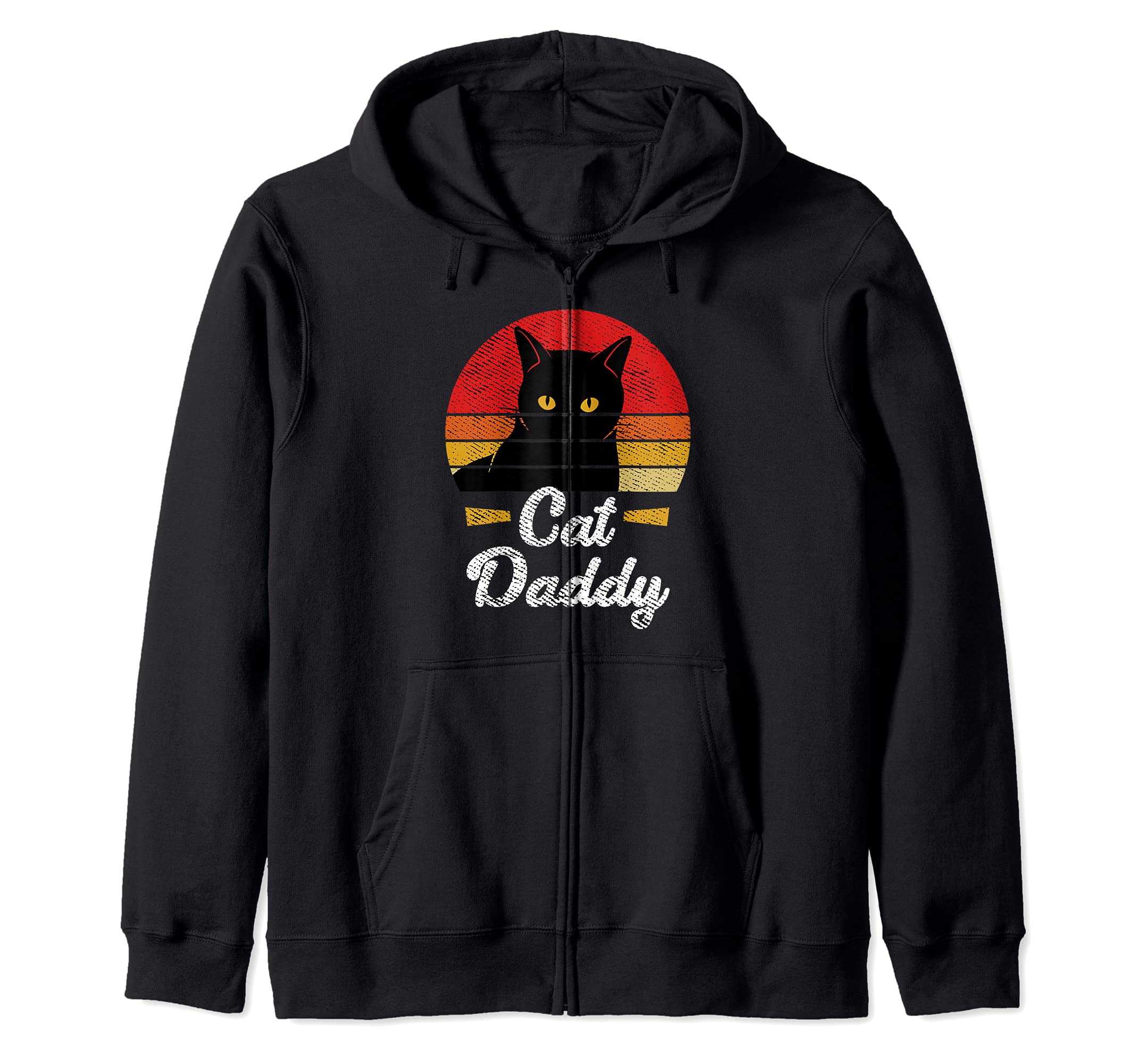 Cat Daddy retro vintage design Zip Hoodie