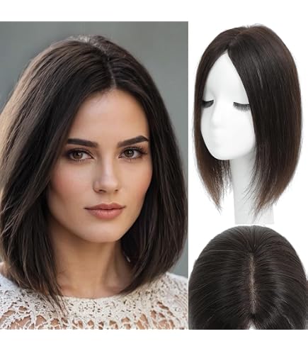 Amazon.com : HAIRCUBE Remy Human Hair Toppers for Women, 100  display picture 1