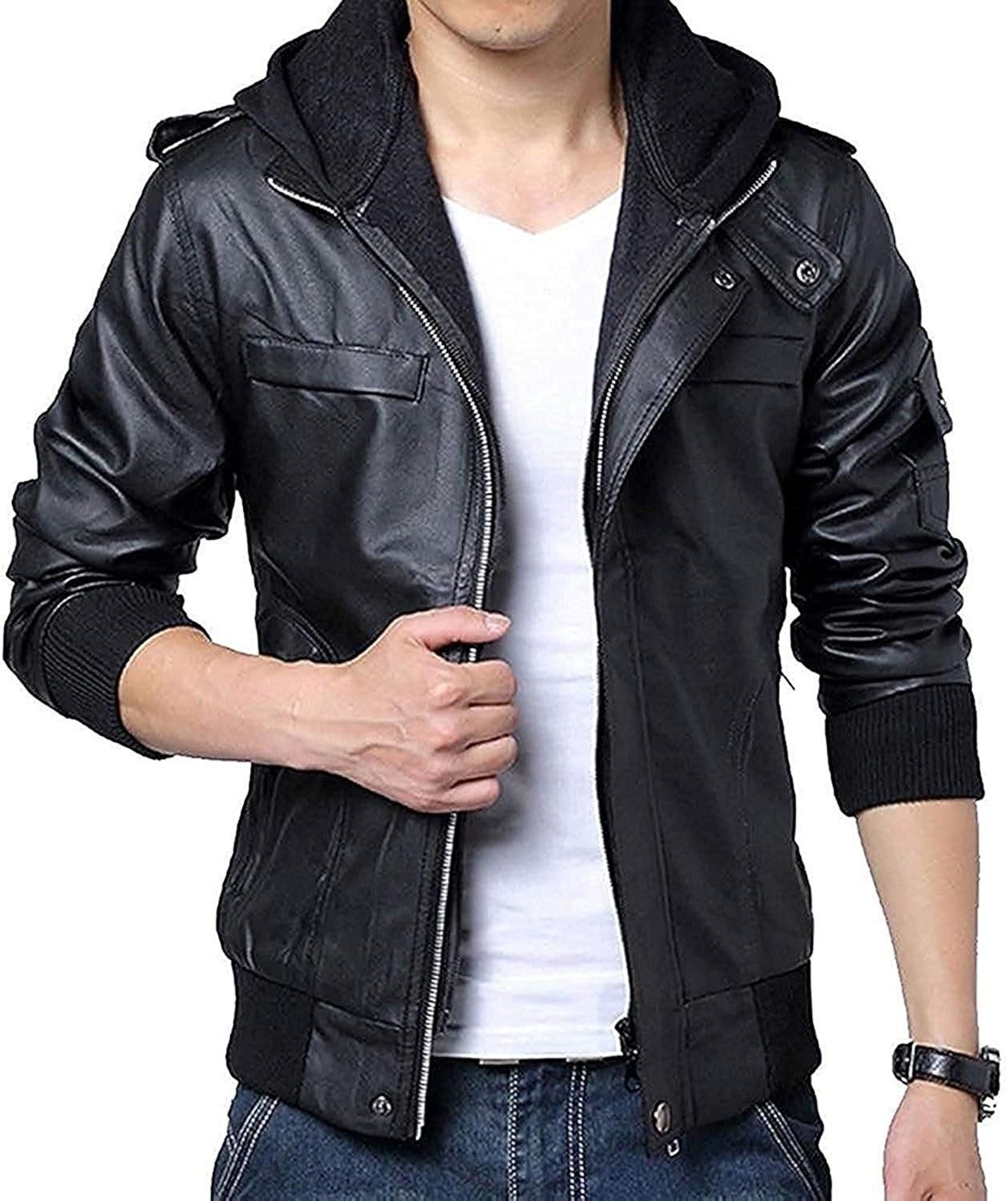 biker hoodie jacket