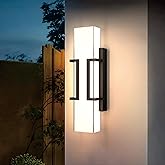 Hyunbae LED Wall Sconce Lights, 16" Modern Outdoor Light Fixture Wall Mount, Waterproof Porch Lamp for Outside, 3000K LED Ext