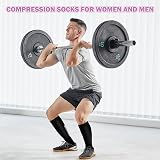 LEOSTEP 6 Pairs Compression Socks Men Women Travel Work Active view 4