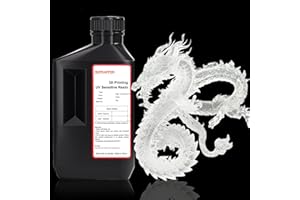 RepRapper High Transparency 3D Printer Resin, Non-Yellowing High Resolution 3D Printing Resin, 405nm Fast UV-Curing Standard Photopolymer Resin for LCD Printer, Ultra-Clear 1000g