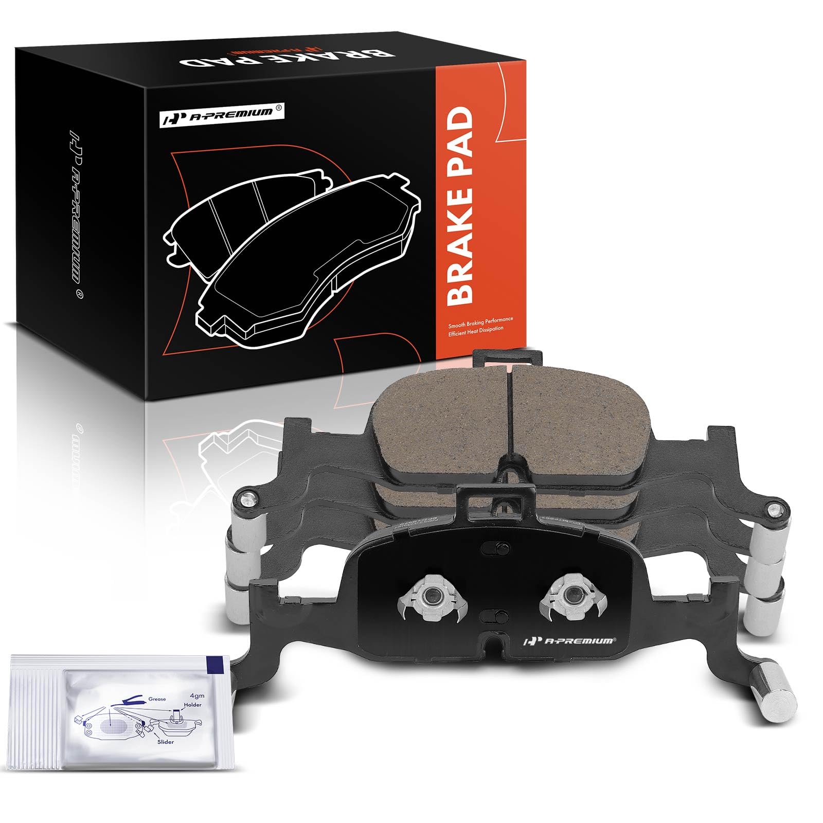 Photo 1 of A-Premium Front Ceramic Disc Brake Pads Set Compatible with Audi A4 2017-2019, A4 allroad 2020-2023, A4 Quattro 2016-2021, Q5 2018-2019, A5 Quattro 2018-2019, A5 Sportback 2018-2020, A6 Quattro, 4 Pcs