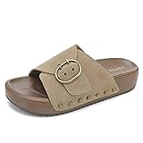 UBFEN Womens Platform Sandals Slides Genuine
